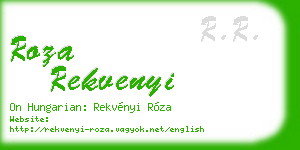 roza rekvenyi business card